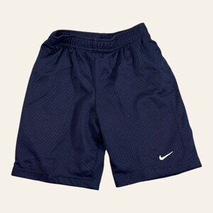 Nike Boys Youth Sz 7 Navy Dri-FIT Mesh Athletic Shorts Soccer PE Training